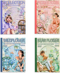 4 Book for Girls Scrapbooking Stickers Pre-Cut 480 washi Stickers PET People by Augurosellspaperstationeryandscrapbookingsupplies