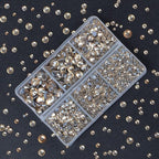 4000Pcs Mixed Size Hot Fix Round Crystals Gems Glass Stones Hotfix Flat Back - Image 5