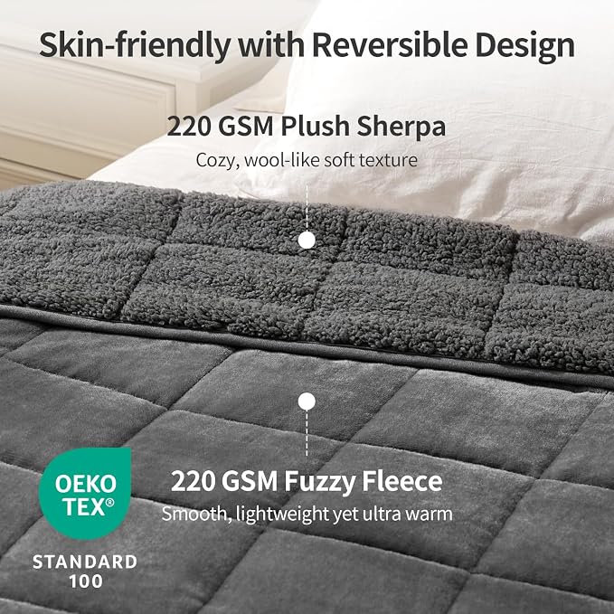 Uttermara Weighted Blankets for Adults Queen Size, 17lbs 60x80 inches Blanket - Image 2