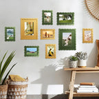 8x10 Picture Frame with Mat for 5x7, Wavy Edge Wooden Real Glass Photo Frame - Image 7