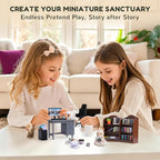 1:12 Scale Mini Desk Set with 100 Mini Books & 2 Bookshelves — Miniature - Image 7
