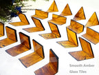 200g Transparent Mosaic Glass Tiles, Large Cathedral Stained Glass Tiles - Image 3