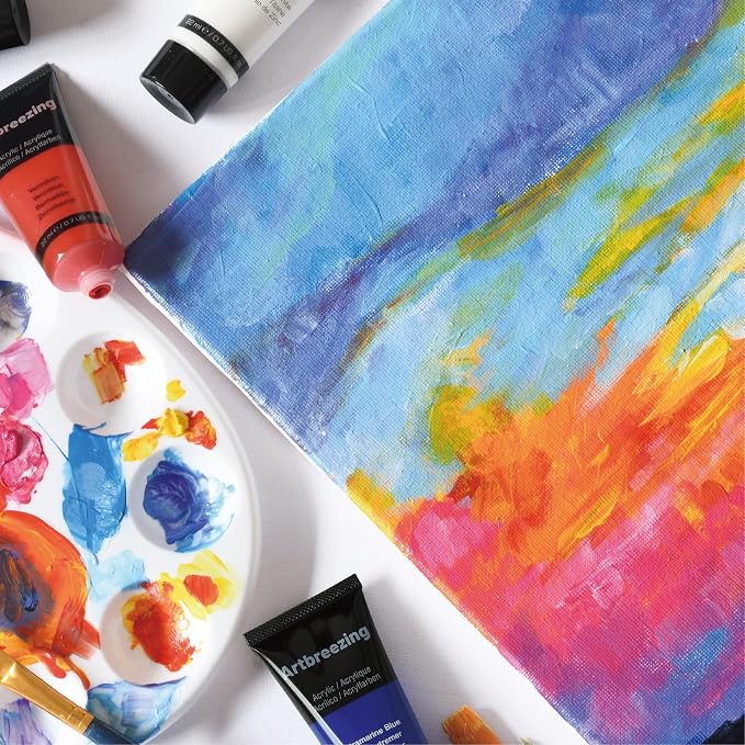 48 Colors Professional Acrylic Paint Set, Artist Paint Supplies | 22ml Tubes - Image 8
