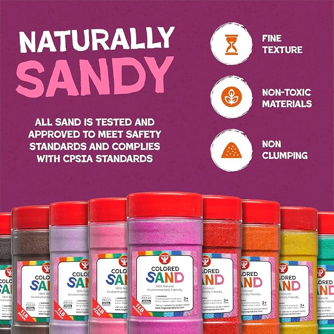 Hygloss Colored Sand – Holiday Red & Green Color Festive Craft Sand - Image 5