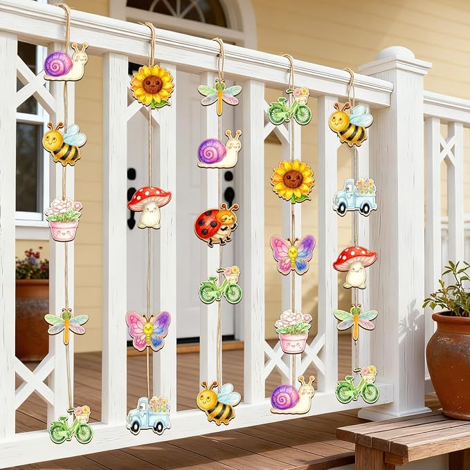 80PCS Unfinished Ornament Wood Crafts, Painting Blank Wooden Cutouts | DIY 10 - Image 6