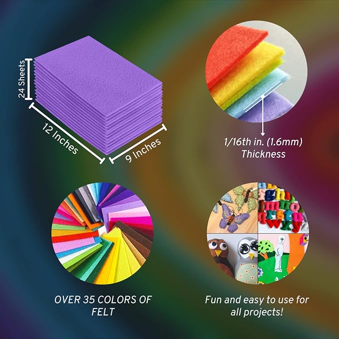 FabricLA Acrylic Felt Sheets for Crafts - Image 3