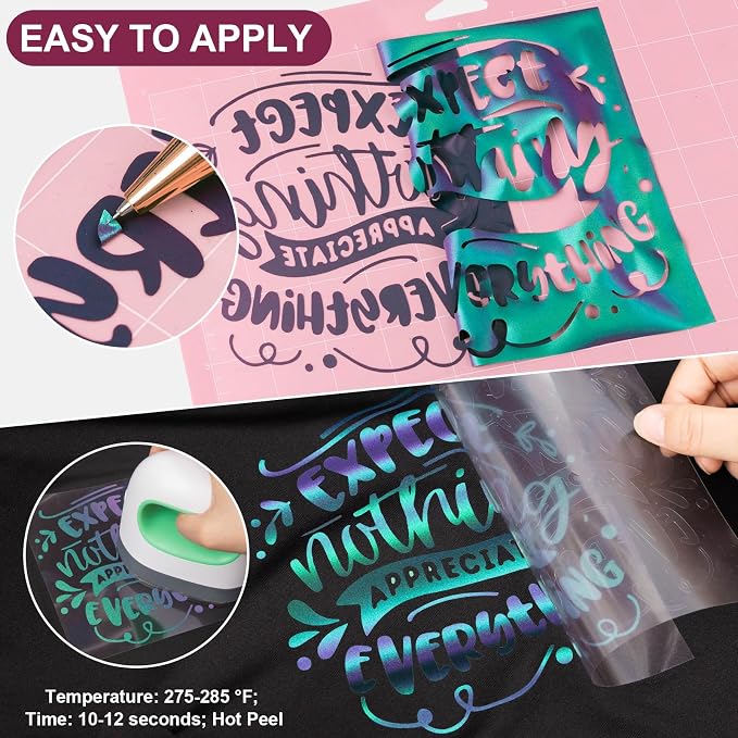 VINYL FROG Chameleon Heat Transfer Vinyl Roll 12" x12ft Gradual HTV Vinyl | - Image 3