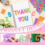 2 Inch Large Foam Letter Stickers Glitter Big Font - Image 3