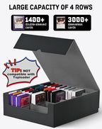 ZLCA Card Storage Box for MTG PTCG, Commander Deck Box Holds 3200+ Cards - Image 6