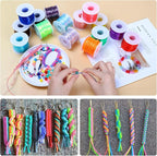 KAMJUNTAR Craft Kit, 15 Rolls Glitter & Laser Lanyard String - Image 5