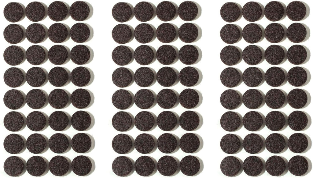 Furnigear Felt Furniture Pads for Hardwood Floors - Self Adhesive Chair Felt Pad, Floor Protector for Furniture Feet, Furniture Sliders Moving Furniture Smoothly, Anti Scratch 96 Pcs 3/4" Round Brown