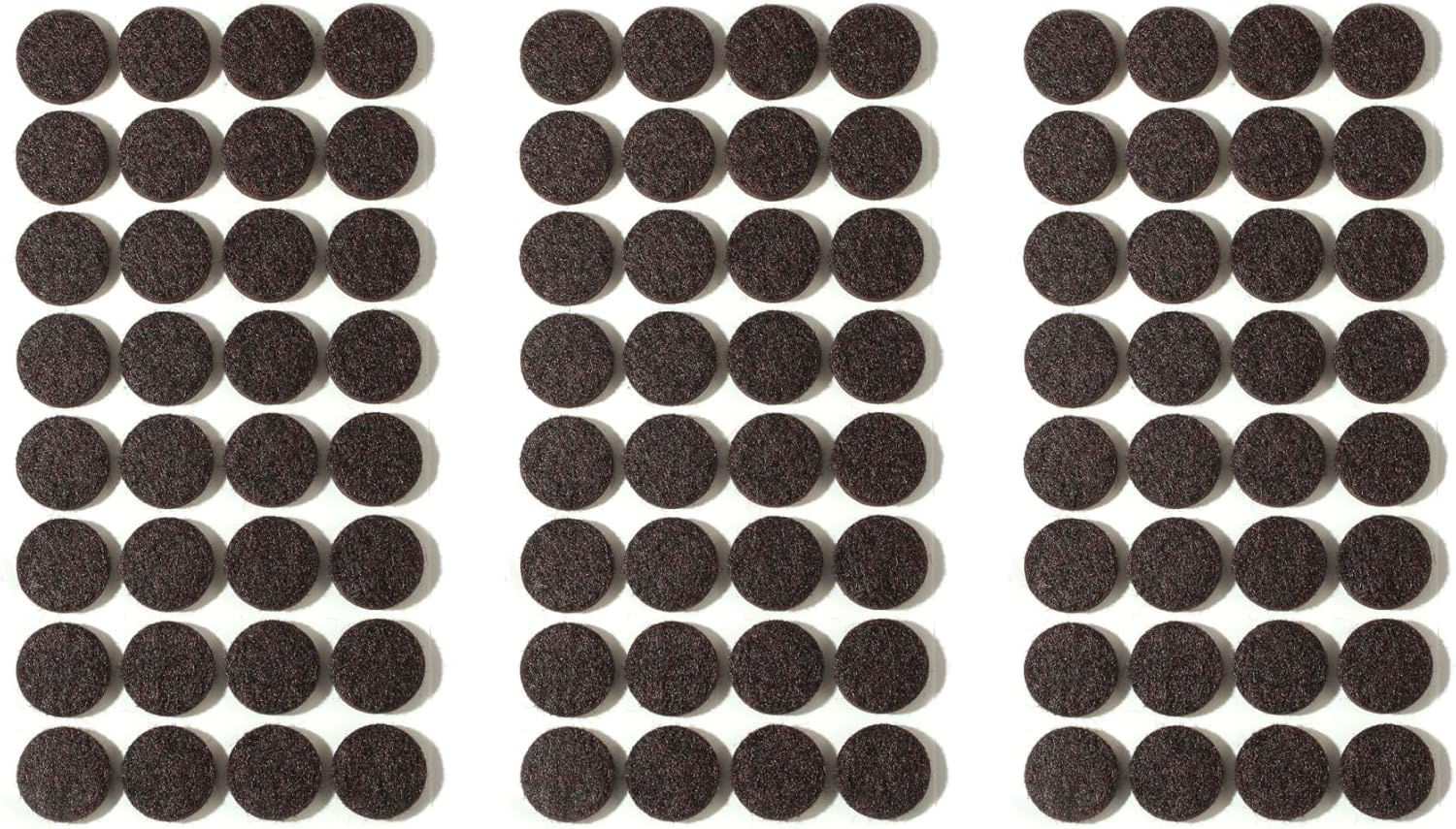 Furnigear Felt Furniture Pads for Hardwood Floors - Self Adhesive Chair Felt Pad, Floor Protector for Furniture Feet, Furniture Sliders Moving Furniture Smoothly, Anti Scratch 96 Pcs 3/4" Round Brown