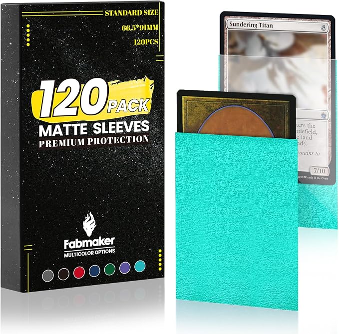 120Pack Card Sleeves for Trading Cards, Matte Card Sleeves Deck Card Protectors by Fabmaker
