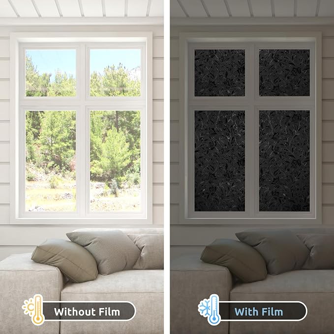 rabbitgoo Total Blackout Window Film, 17.5" x 157.4" | Sun Blocking Light - Image 6