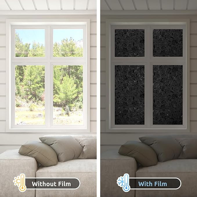 rabbitgoo Total Blackout Window Film, 29.5" x 118.1" | Sun Blocking Light - Image 6