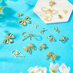 FASHEWELRY Alloy Bowknot Charms Links Golden Bow Tie Connector Charms Metal Bow - Image 7