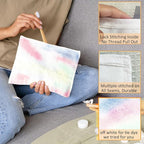 Koolmox Plain Makeup Bag, 20 Canvas Pouch, Pencil Pouches Bulk White Cotton - Image 3