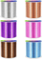 Mandala Crafts 13 GA Blue Pink Brown Assorted Anodized Aluminum Craft Wire | - Image 2