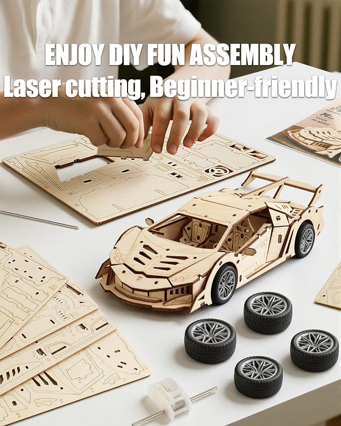 3D Wooden Puzzles for Adult, Brain Teaser DIY Hobbies Gifts for Men Teens - Image 6