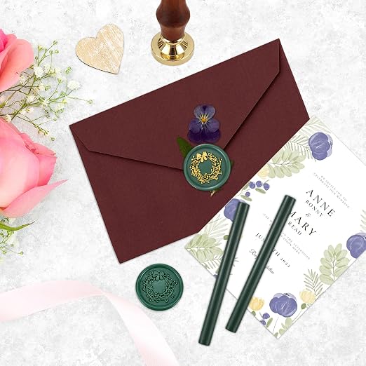 Yoption Wax Seal Kit, Christmas Wreath Wax Seal Stamp, Wedding Invitations - Image 5
