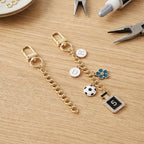Hzopcw 20pcs Gold Keychain Making Kit, Key Ring Swivel Snap Hook Chains - Image 7