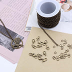 Lemonkey 33 Feet Metal Bronze Necklace Chains Curb Links Chains Bulk - Image 6