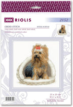 RIOLIS - Yorkshire Terrier 2152, Dogs Cross Stitch Kits 9¾" x 9¾", Counted - Image 2