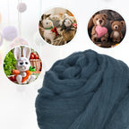 uxcell Needle Felting Wool, 8.5 Oz Nature Fibre Wool Yarn Roving - Image 4