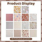 84 Pcs 5 inch Vintage Rose Quilting Fabric Square Bundle, Precuts Charm Packs - Image 4