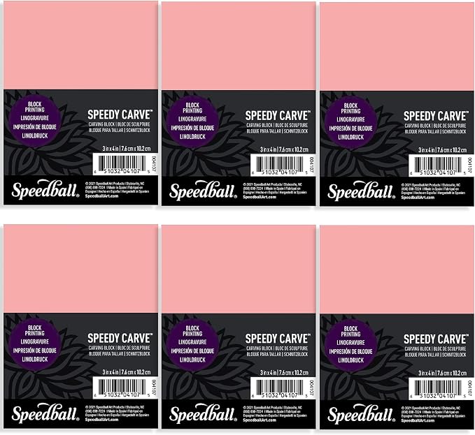Speedball 3 in. x 4 in. Speedy-Carve Linocut Block by SpeedballArt