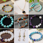0.5lb 280pcs Natural Stone Beads Multicolor Random Mixed Assorted Round Loose - Image 4