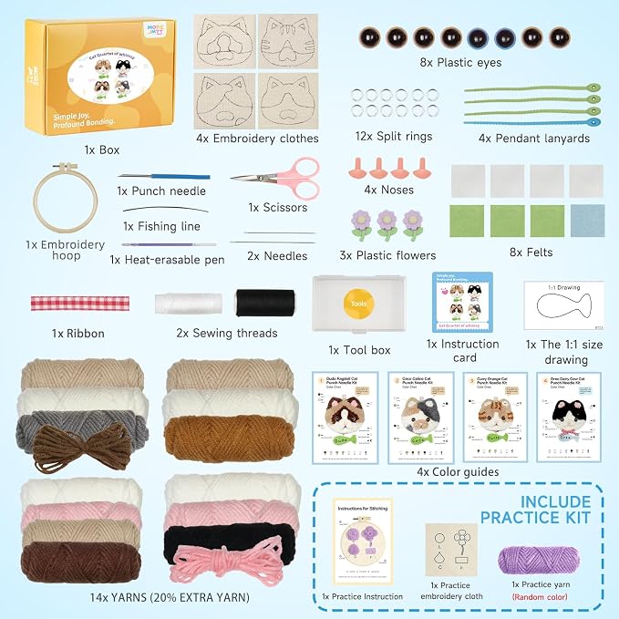 MOREJMTT Punch Needle Kit for Beginners Adults Easy Punch Needle Embroidery Kit - Image 2