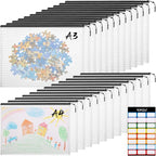 24pcs A4 Mesh Zipper Pouch File Bags, Waterproof Puzzle Bag, Board Game Storage by YOPCDJ