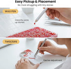 36000Pcs Red AB Rhinestones for Bedazzling, Flat Back Resin Gemstone Jewel - Image 5