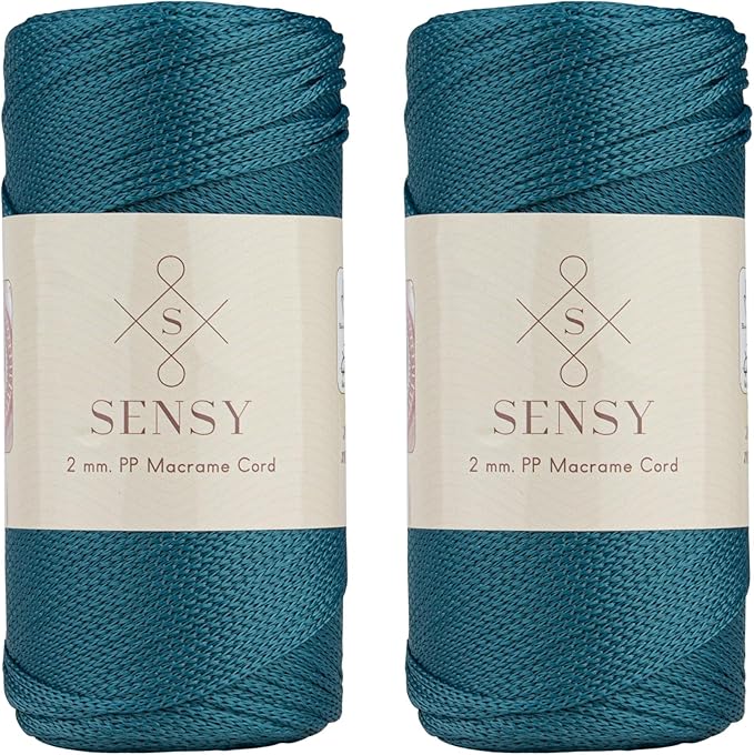 Sensy Premium 2 Pack of 2mm 251 Yards Polyester Rope 100% Polypropylene Cord by SSENSY