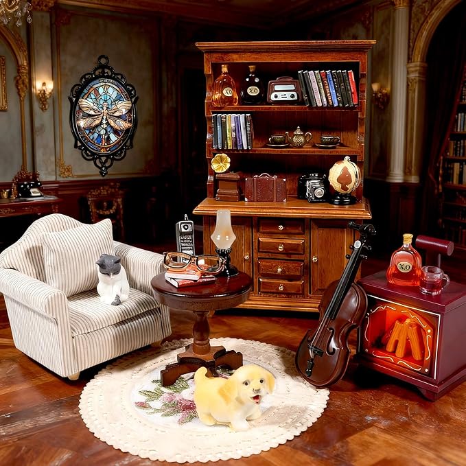 1：12 Scale Miniature House Furniture Set Classic Mini Furniture Sofa Set by Furjane