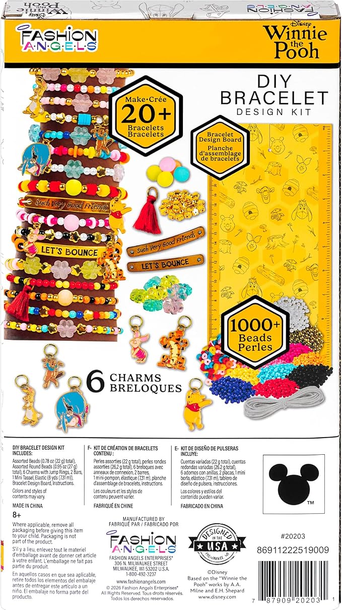 Fashion Angels Disney Winnie the Pooh DIY Bracelet Kit | Includes 1, 000+ Beads - Image 5