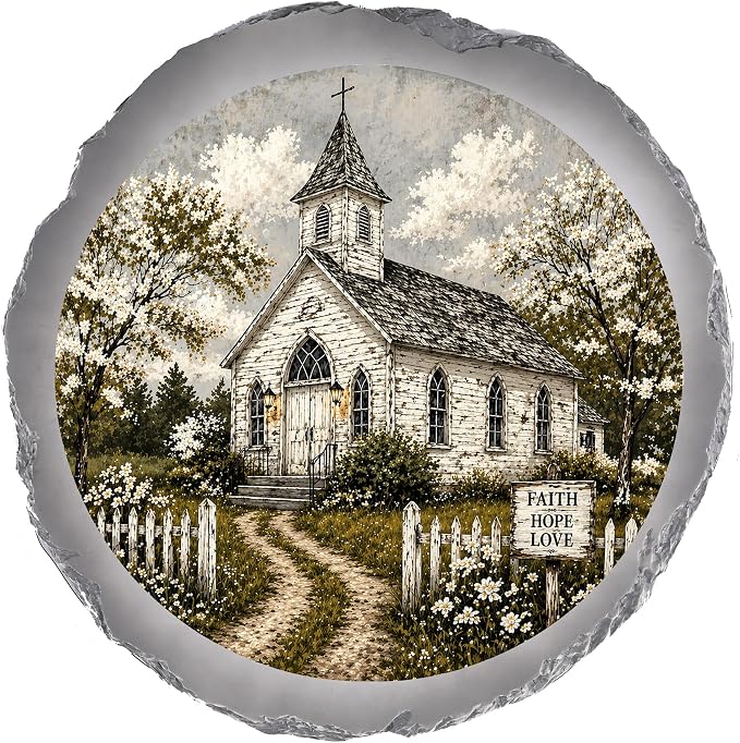 Magnolia Garden 10-Inch Country Church Stepping Stone by DicksonsGifts