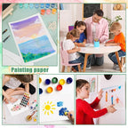 120 Sheets Watercolor Paper Bulk, 140 lb/300 GSM Cold Press Paper White Water - Image 7