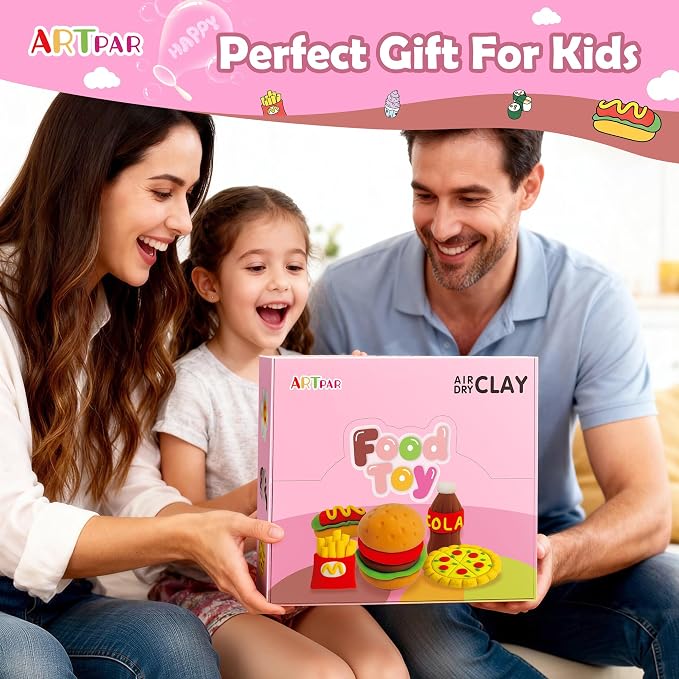 ARTPAR Air Dry Clay Kit for Kids, 12 Box Mini Food Modeling Magic Clay - Image 6