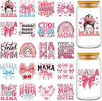 Rngmsi 20 Sheets Mom UV DTF Cup Wrap, Mama Waterproof Cold UV DTF Stickers | by RNGMSI