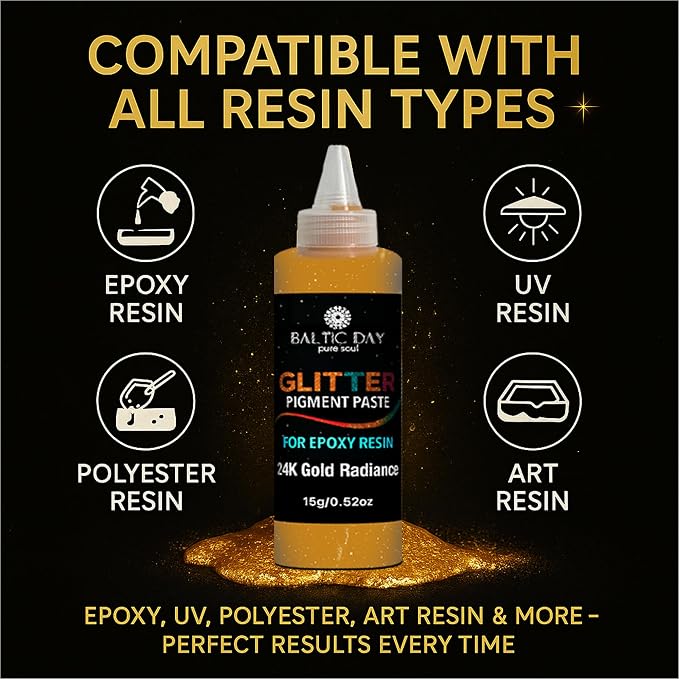 BALTIC DAY Black Abyss Spark Epoxy Pigment Paste XL – Ultra-Concentrated Deep - Image 5