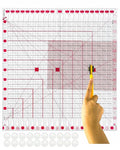 Quilting Ruler for Precise Fabric Cutting 11.5" x 10.5" Quilt Rulers Quilting by Karpoulra