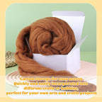 3.53oz Wool Roving, Fiber Roving Wool Top, Pure Wools, Chunky Yarn, Spinning - Image 9