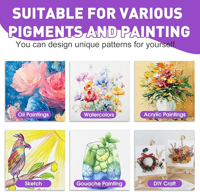 ESRICH 14 Pack 4x4IN Mini Magnetic Canvas Panels, Small Canvases - Image 7