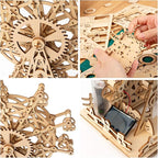 Solar 3D Wooden Puzzles for Adults Birthday Gifts Wood Ferris Wheel DIY Model - Image 3
