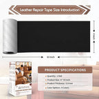 KING MOUNTAIN Leather Repair Patch, 4 x 63 Inches self Adhesive Leather Repair - Image 2