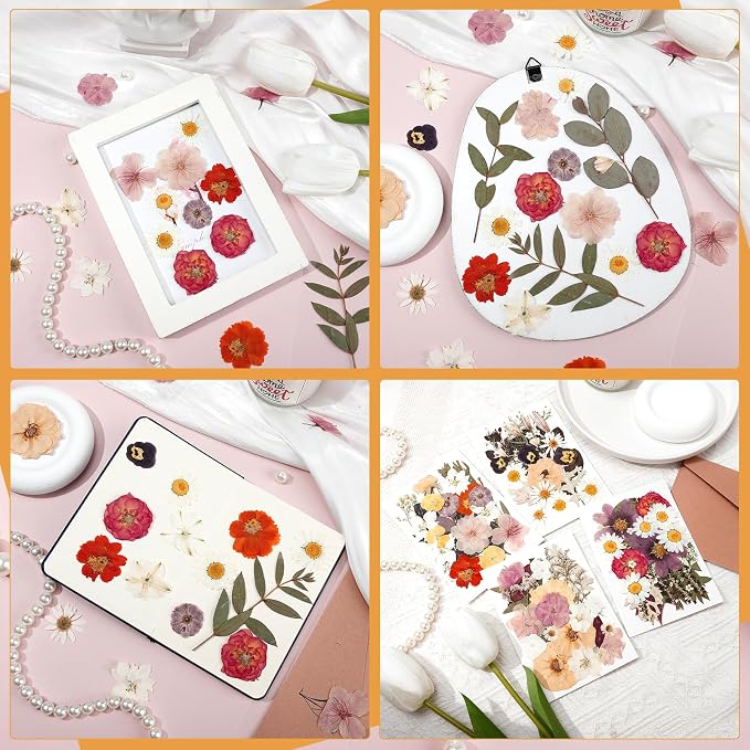 100 Pcs Dried Pressed Flowers, Real Natural Dried Wildflowers Leave - Image 7