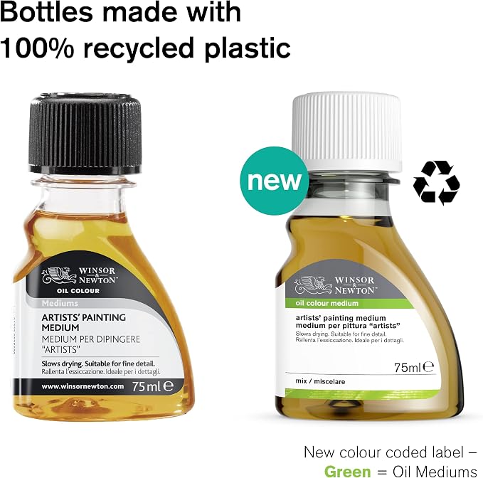 Winsor & Newton Cold Pressed Linseed Oil, 75ml Bottle - Image 3