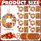 Hollowfly 48 Sets Christmas Wreath Craft Kits DIY Gingerbread Man Wreath - Image 3